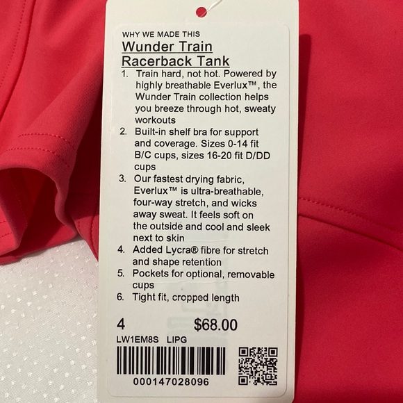 Lululemon Wunder Train Raceback Tank Lip Gloss - Picture 2 of 4